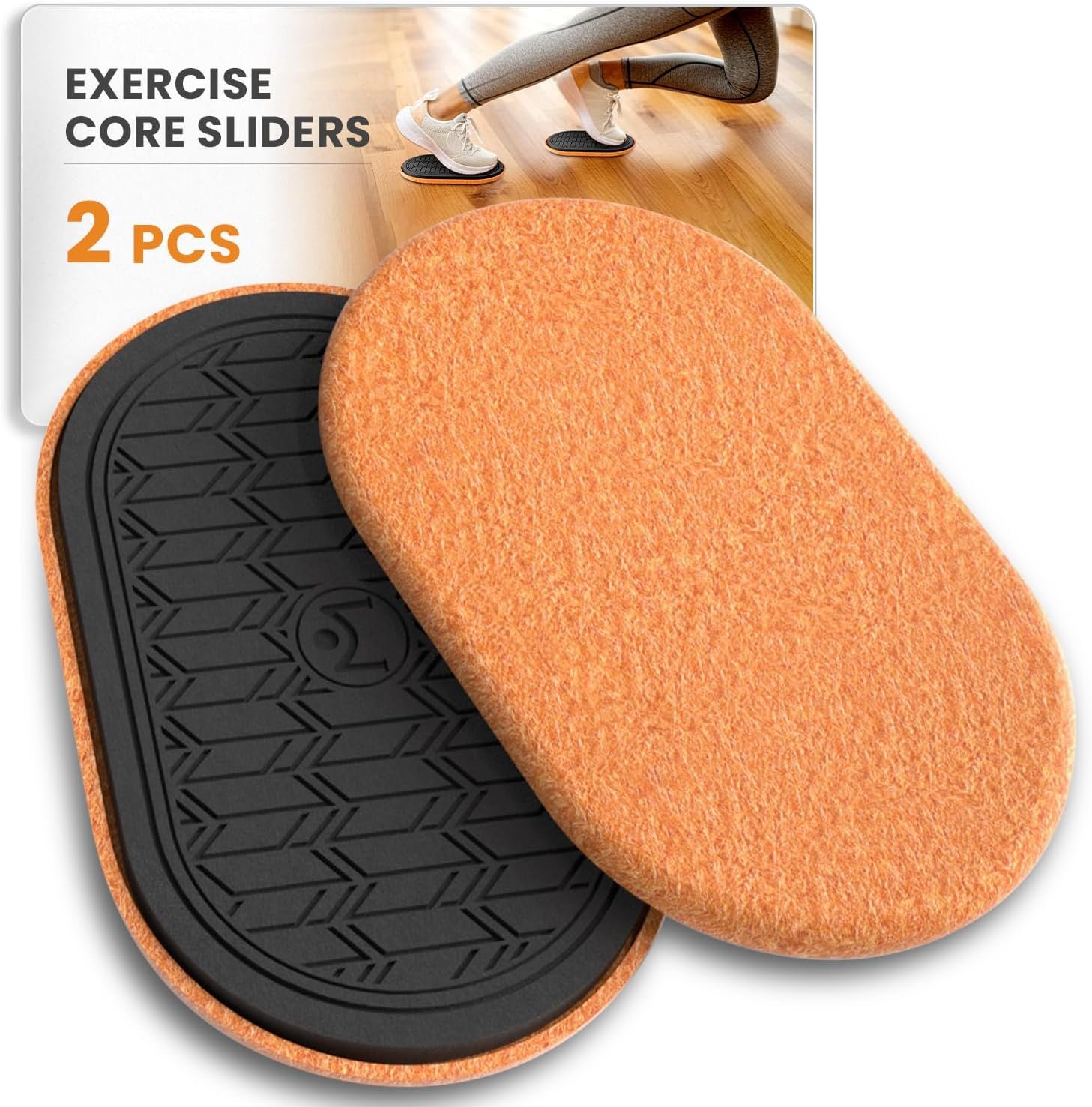 Sliders for Working Out, Floor Sliders for Exercise, Sliding Discs for Hardwood Floors – Core and Strength Training, Protects Floors, Ideal for Home Gym Fitness