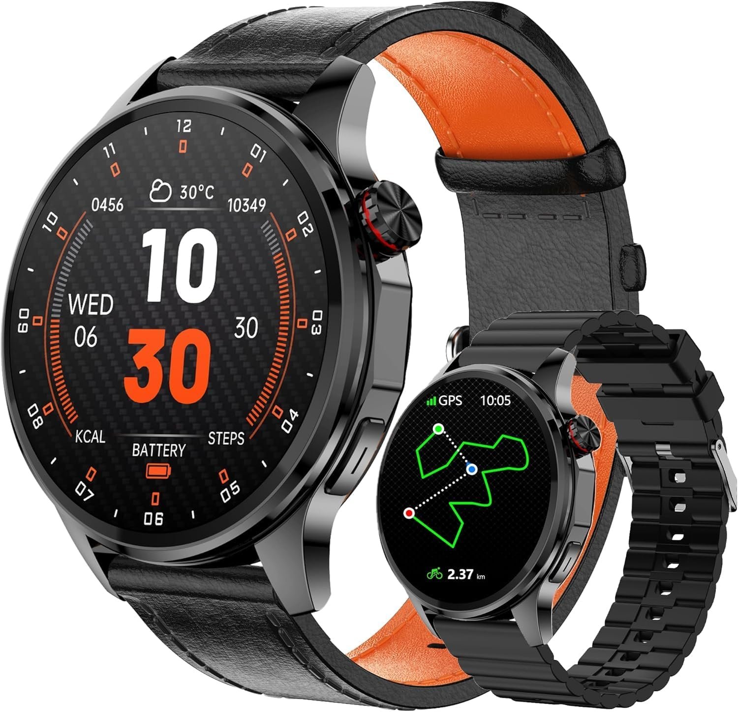 Smart Watch for Men with Built-in GPS, 1.46″ AI Smartwatch for Android Phones/iPhone, 100+ Sport Modes, Health & Sleep Monitor, Compass, Barometer, Altitude Tracker