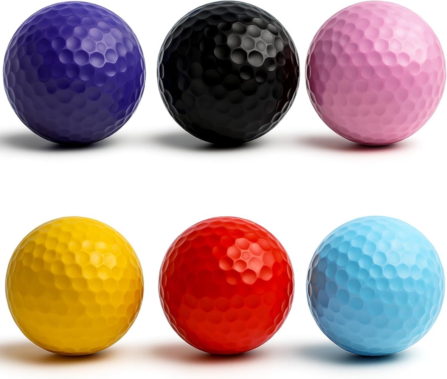 Thorza Colored Golf Balls – Multicolored Set of 6, 12, 24 Mini Golf, Putting Practice and Training