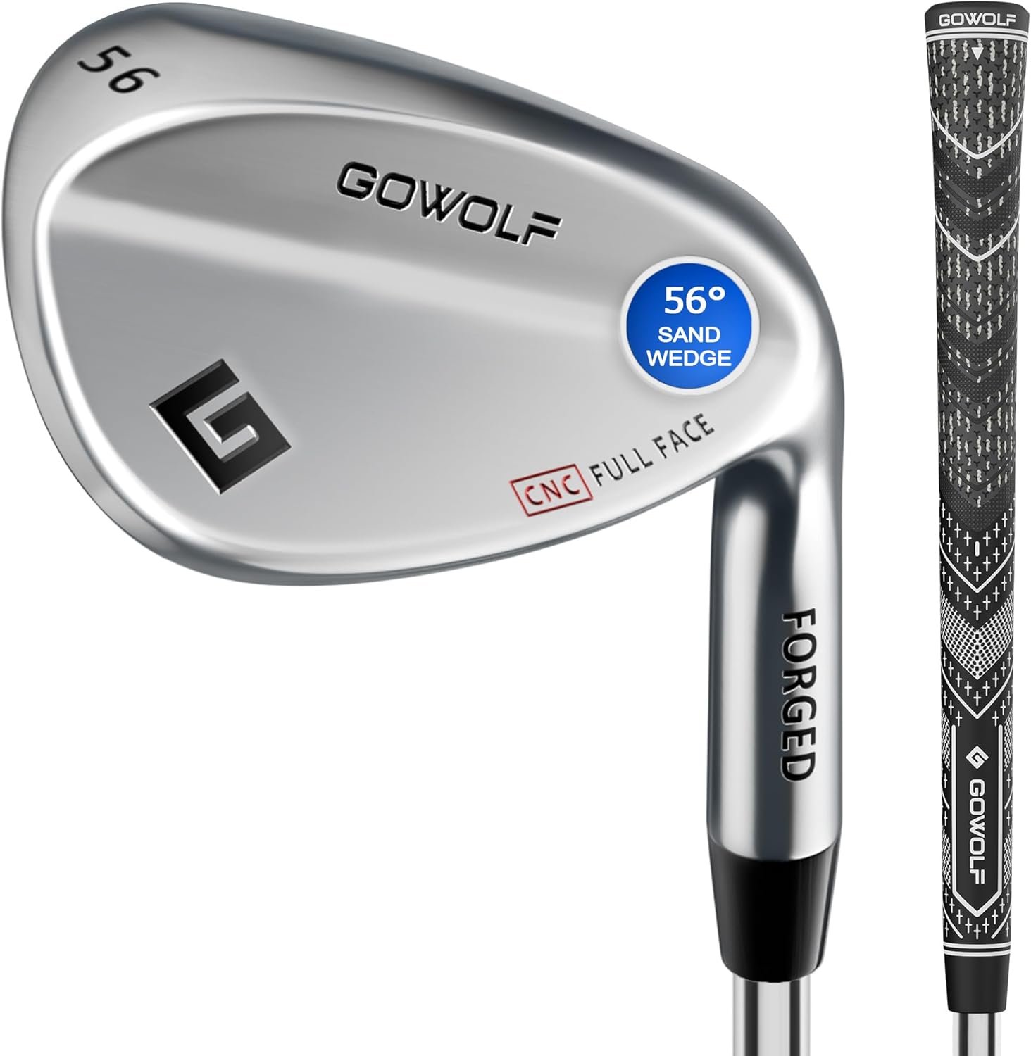 Gowolf Forged Golf Wedges 50/52/54/56/58/60/69 Degree Single or Sets for Men, Right Hand Premium Full Face Gap Wedge Sand Wedge Lob Wedge Golf Club, Great Golf Gifts – CNC Milled Face for More Spin