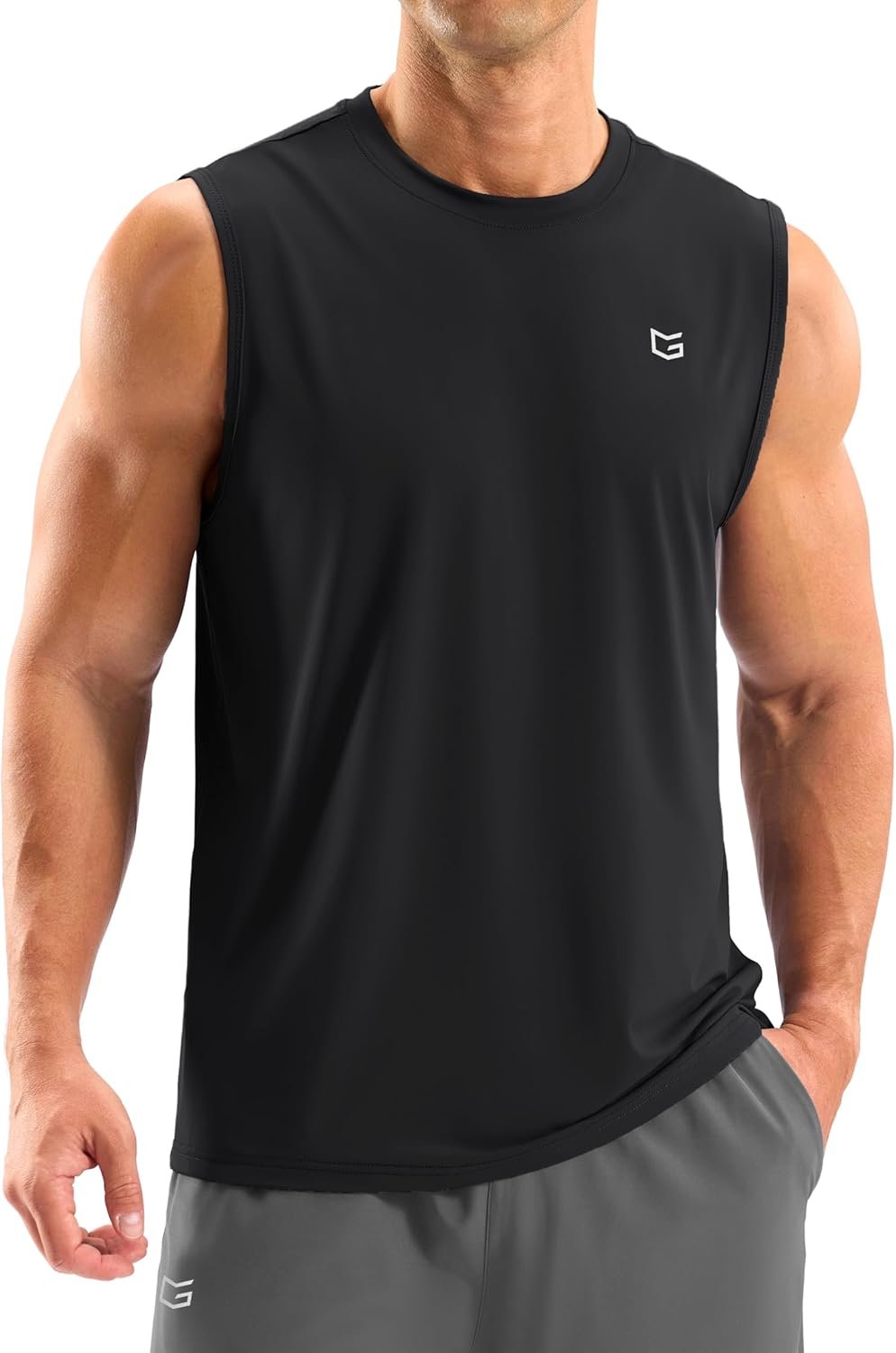 Sleeveless Shirts for Men Workout Tank Tops Dry Fit Mens Muscle Shirt | Moisture Wicking, 4-Way Stretch, Soft Lightweight Cooling Tanks for Gym, Running, Beach, Daily Casual, Multi-Color