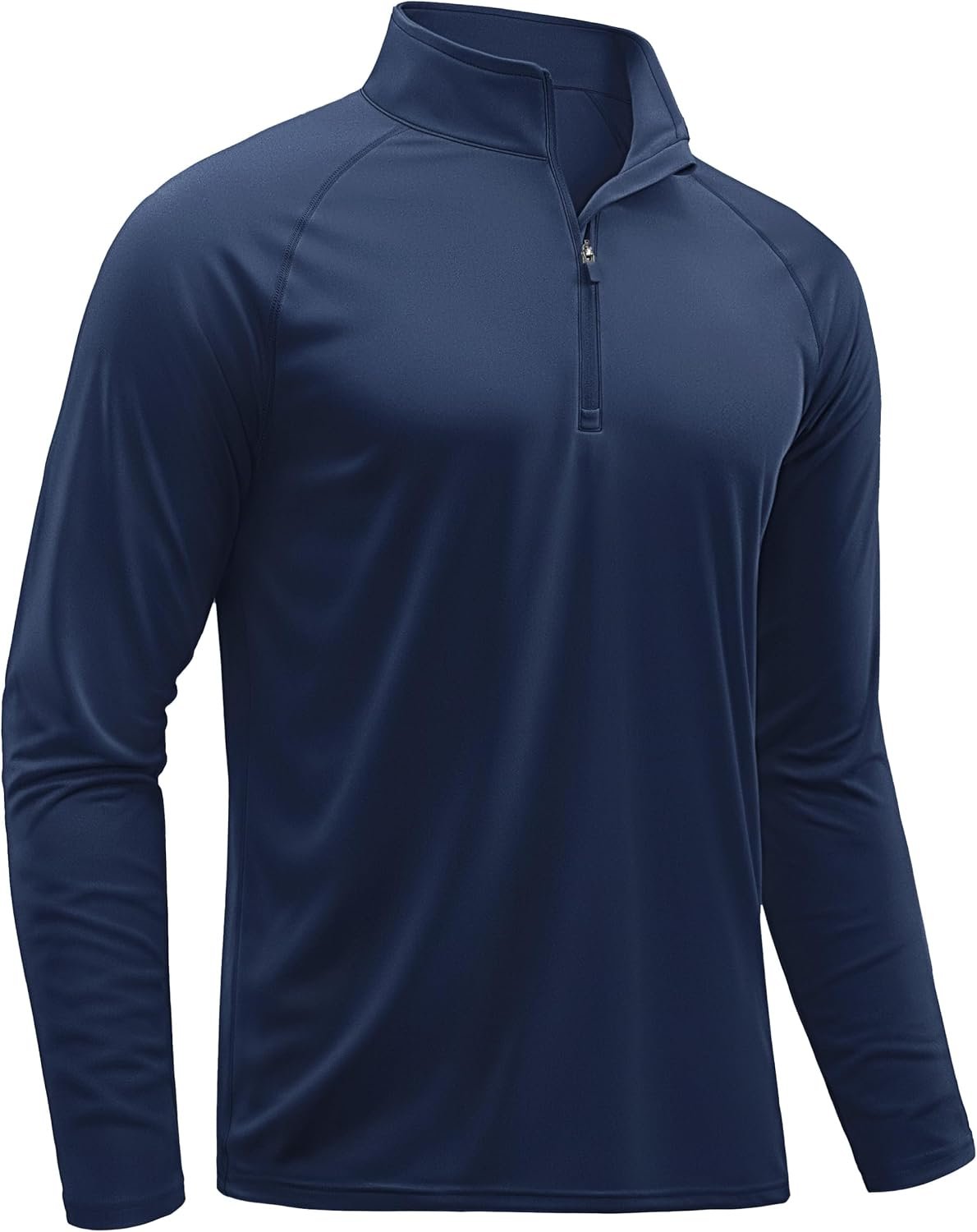 TACVASEN Men’s Long Sleeve Athletic Shirts 1/4 Pullover Zip Sun Protection Rash Guard UPF 50+ Outdoor Running T-Shirts