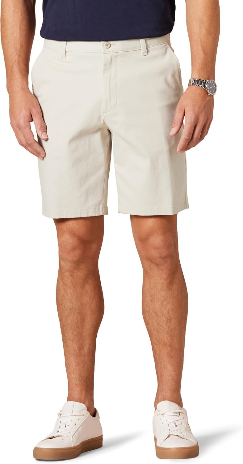 Amazon Essentials Men’s Slim-Fit 9″ Stretch Chino Shorts, Midweight Cotton Twill