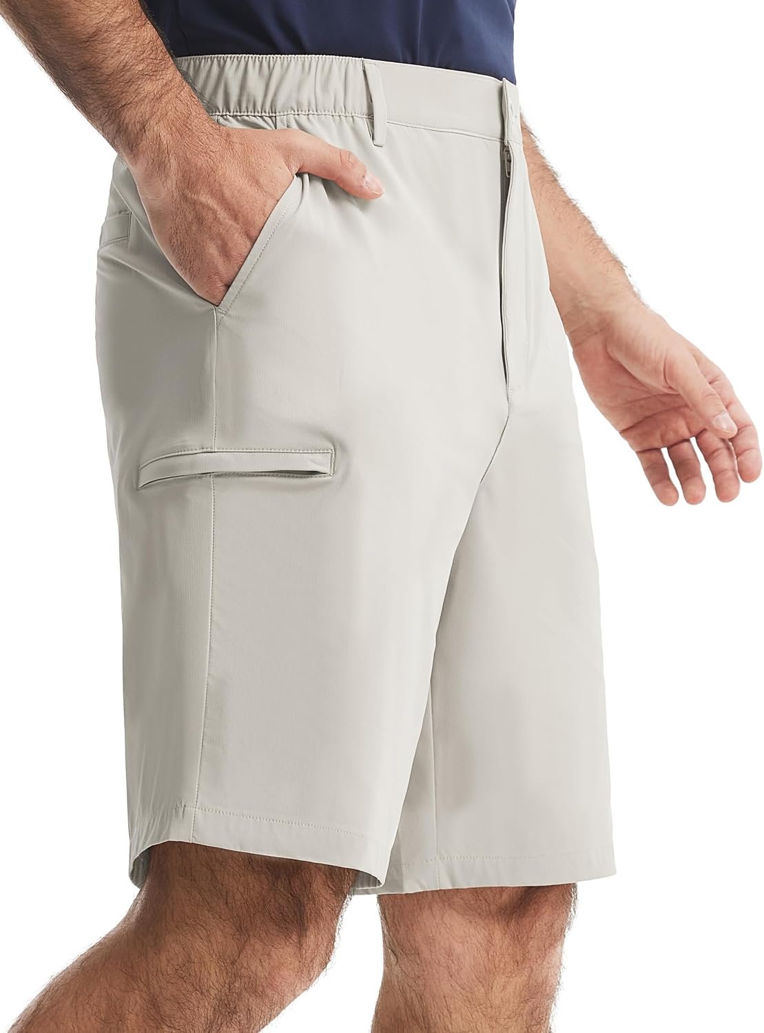 Libin Men’s Golf Shorts 9″ Work Dress Shorts Zipper Pocket | 9 Inches Shors, Quick Dry, UPF, Lightweight, Classic Fit, Loose Leg, Soft, Elastic, Travel, Casual, Daily, Business, Summer