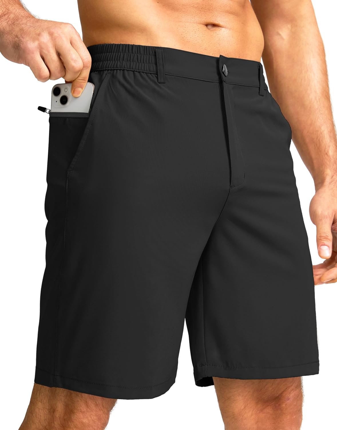 Men’s Casual Shorts 7″/5″/9″ Lightweight Golf Shorts for Men with 3 Pockets | 3 Pockets, Stretch, Quick Dry, Breathable, Moisture wicking, Expandable Waistband, Zip fly, Comfort