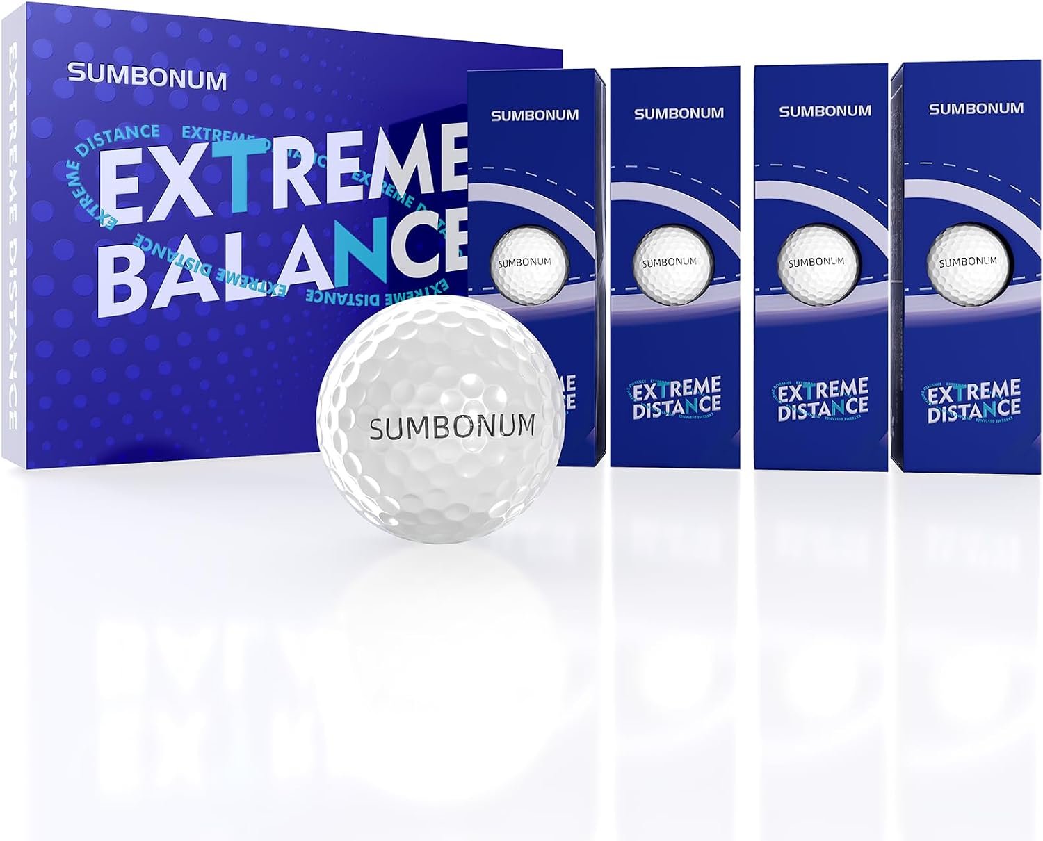 Standard Golf Balls, Performance Golf Balls for Distance and Control, Dual Layers for All Levels, Surlyn Cover Low Spin Straighter Drives Maximized Distance with Soft Feel