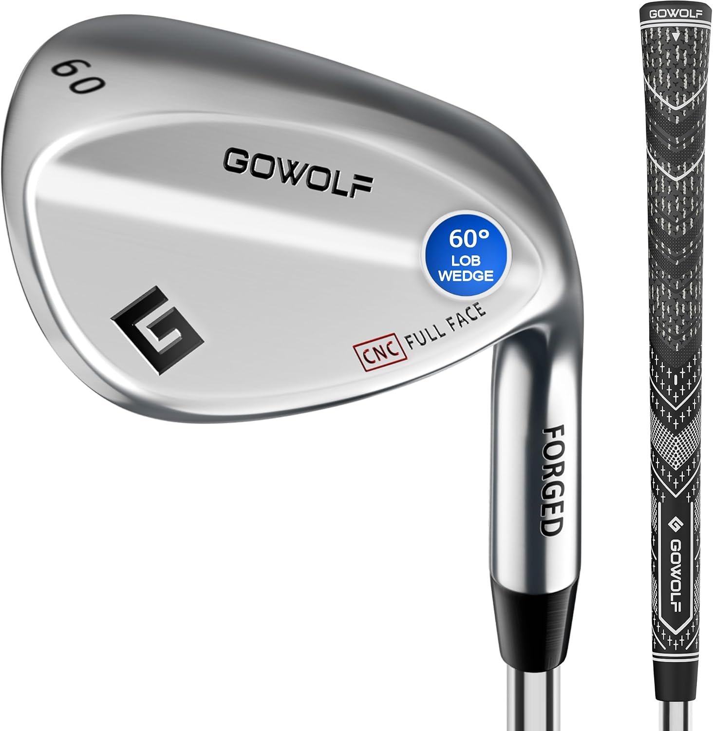 Gowolf Forged Golf Wedges 50/52/54/56/58/60/69 Degree Single or Sets for Men, Right Hand Premium Full Face Gap Wedge Sand Wedge Lob Wedge Golf Club, Great Golf Gifts – CNC Milled Face for More Spin