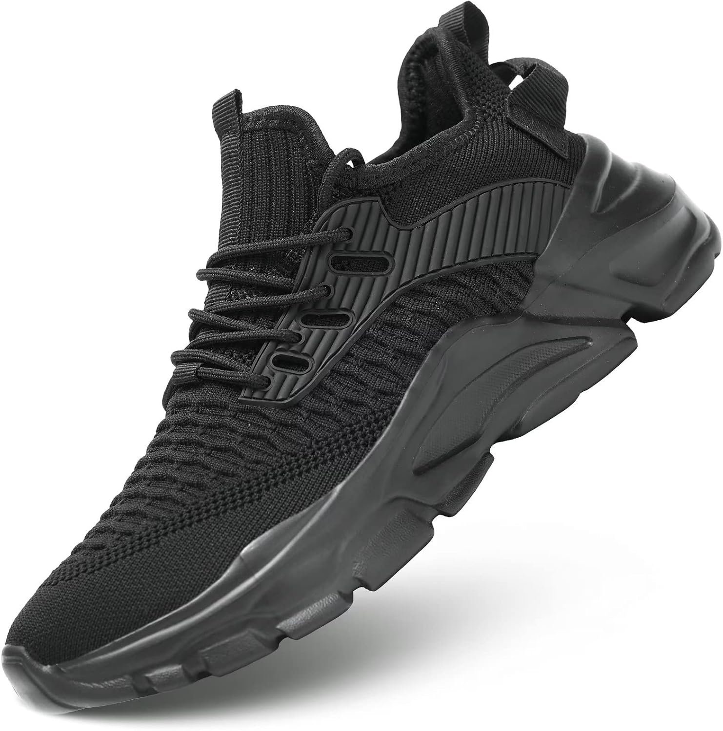 Srenket Men’s Running Shoes, Non Slip, Breathable, Lightweight Fashion Sneakers, Slip Resistant Athletic Sports Walking Gym Work Shoes
