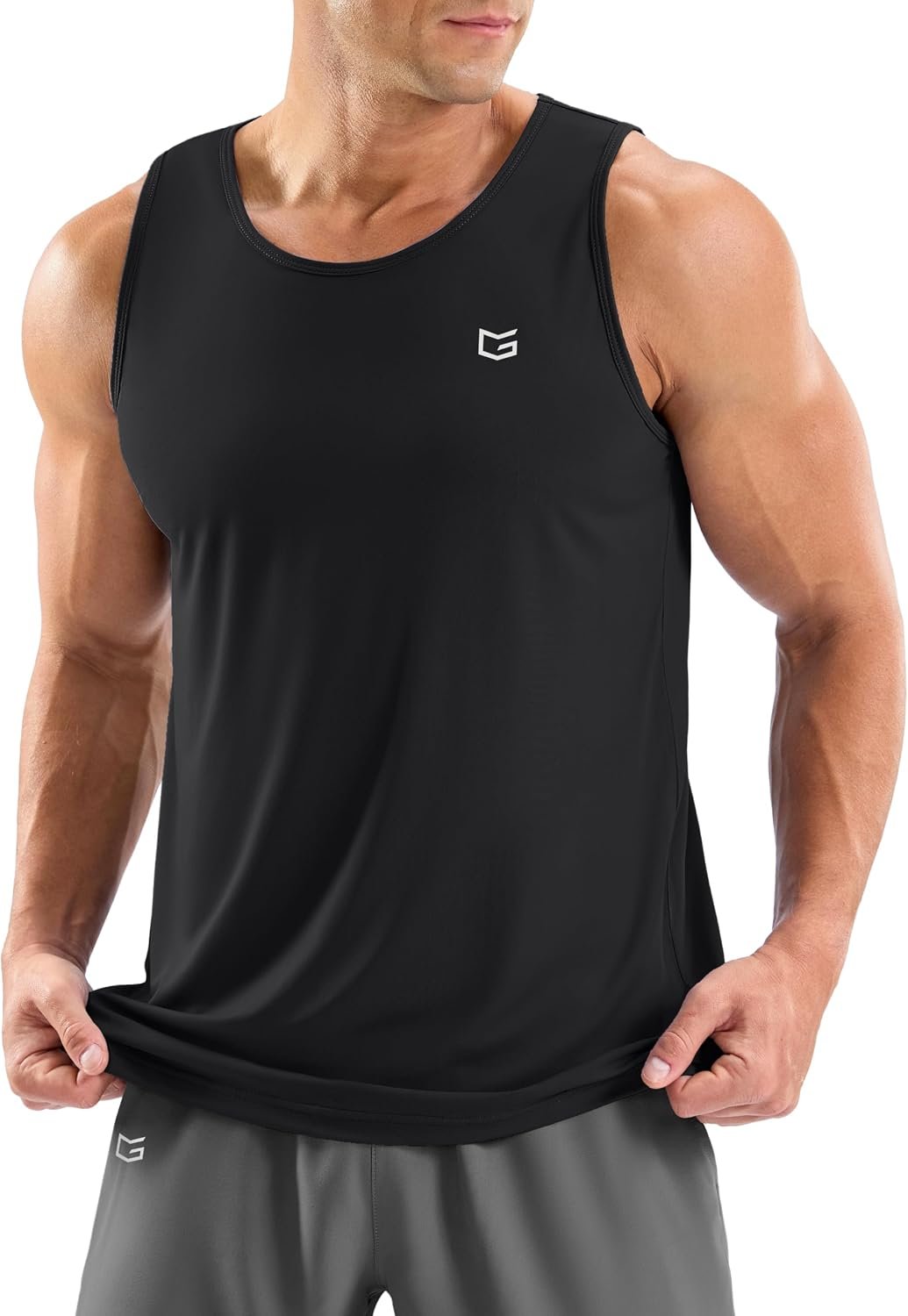 G Gradual Men’s Workout Tank Tops Sleeveless Muscle Shirts Summer UPF 50+ Quick Dry Shirts for Men Athletic Running Gym