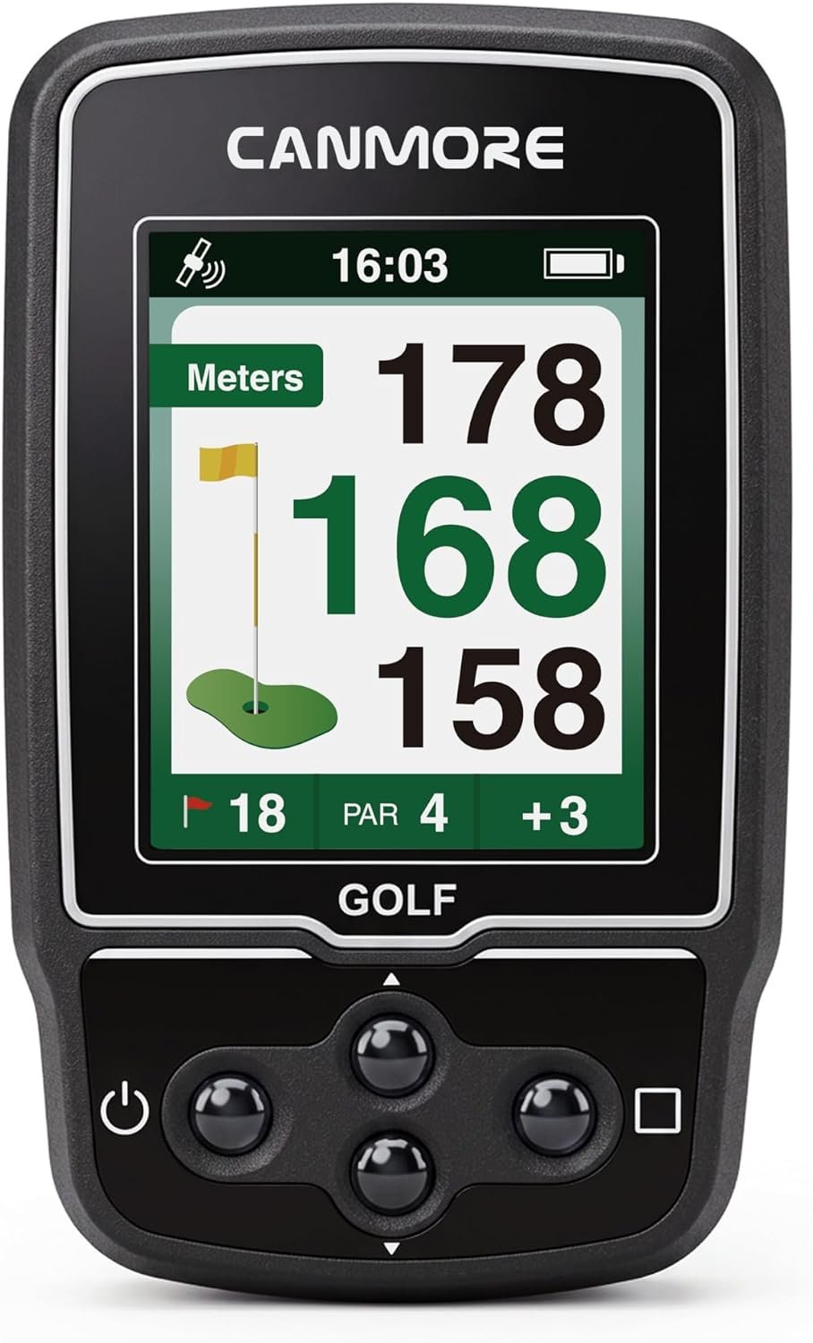 Canmore HG310 Golf Handheld GPS Device, Over 41,000 Preloaded Global Courses, Black