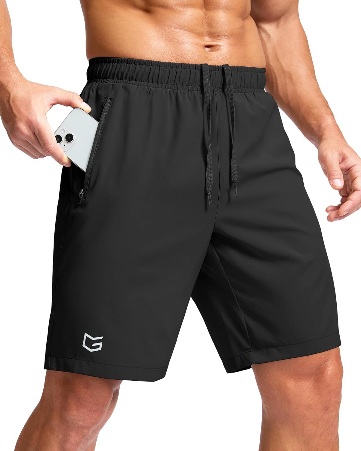 G Gradual Men’s Athletic Running Shorts with 2 Zipper Pockets 7″/ 5″/ 9″ | Quick Dry, Lightweight, Breathable, Moisture Wicking, Workout, Gym