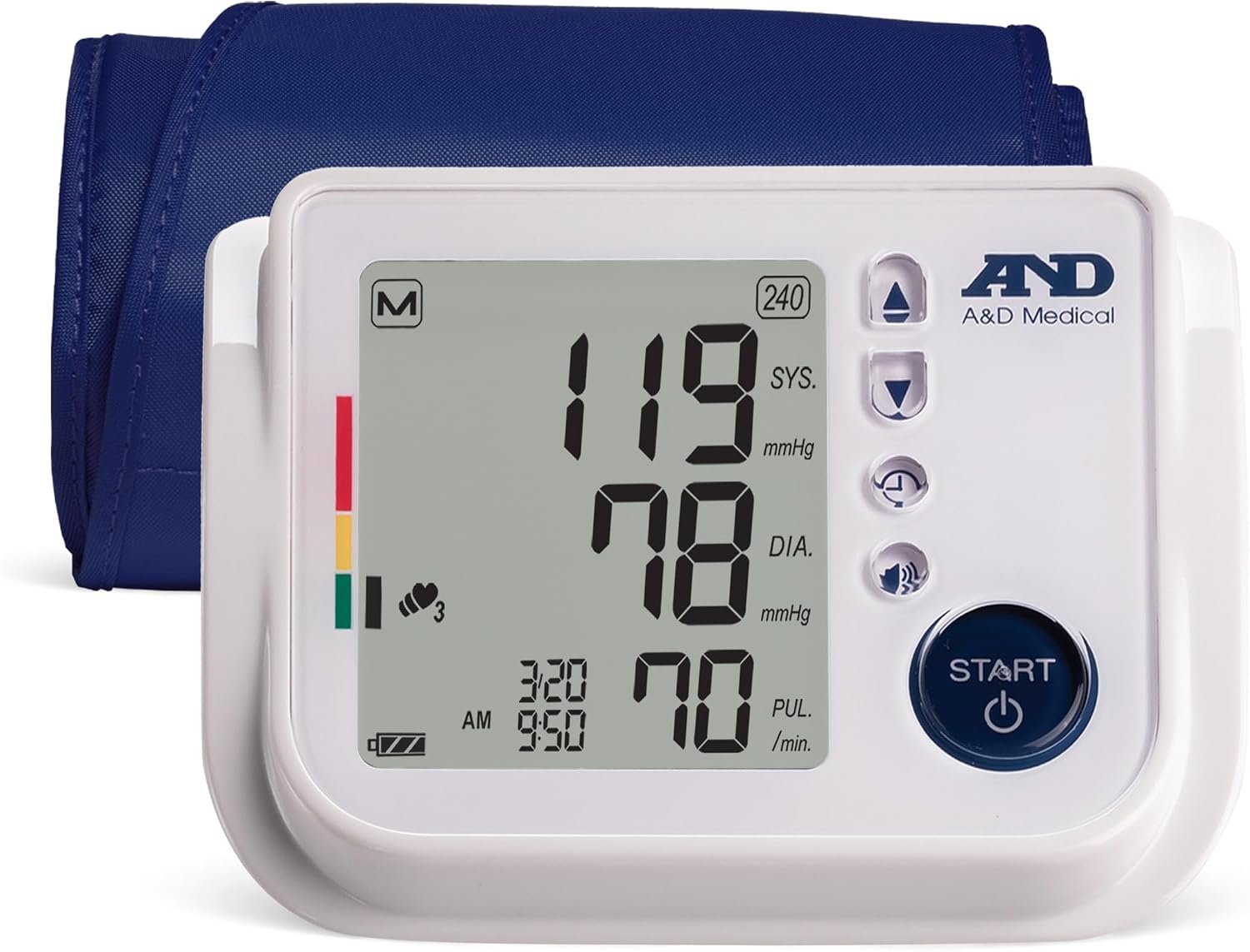 A&D Medical UA-1030T Talking Blood Pressure Monitor, Cuff 9.0-14.6” | SmoothFit BP Cuff (9.0-14.6”), TriCheck Mode, Ideal for Visually Impaired – 3 Language Selections, Accessible