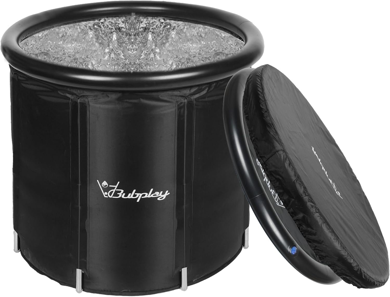 Ice Bath Cold Plunge Tub with Cover for Indoor Outdoor for Recovery, Cold Water Therapy, Athletes & Adults -105 Gallons, Black, XL