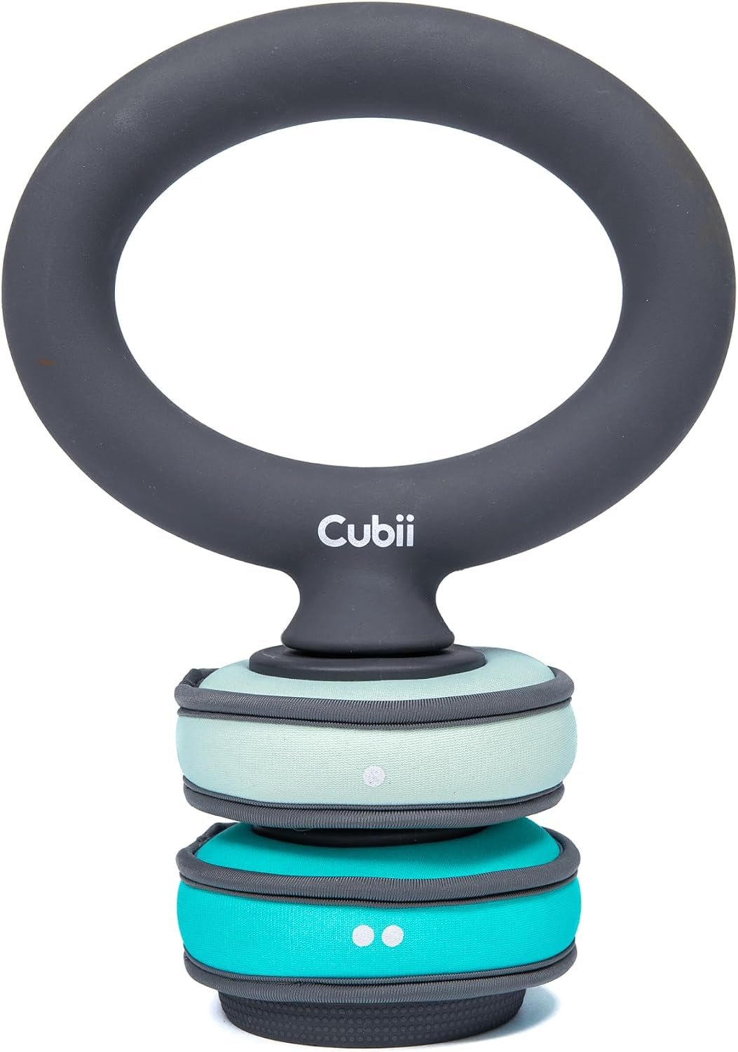 Cubii Build Adjustable Kettlebell Set – Includes Two Cubii SoftRings Removable Interchangeable Soft Weights