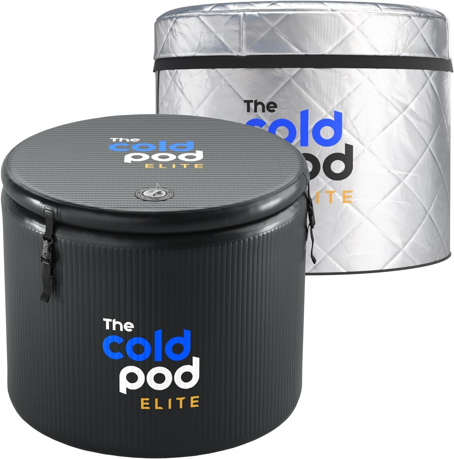 Elite Insulated Ice Bath Tub, Portable Cold Plunge Tub with Insulated Spaceship Cover,Chiller Compatible (120 Gallon)