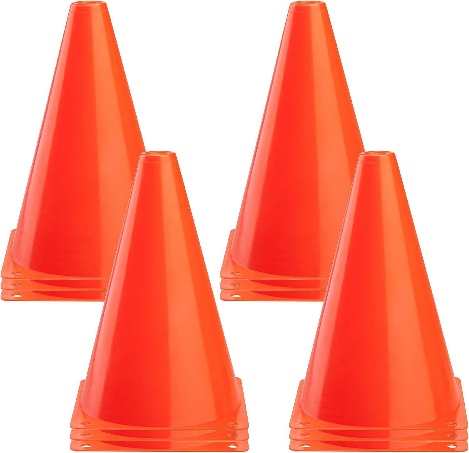 CARTMAN Agility Training Cones, Plastic Soccer Field Markers Indoor Outdoor for Events