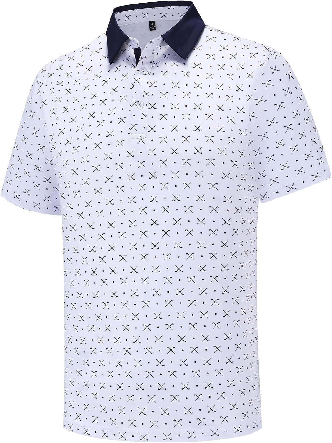Mens Golf Polo Shirts Short Sleeve Dry Fit Performance Moisture Wicking Casual Funny Golf Polo Shirts for Men