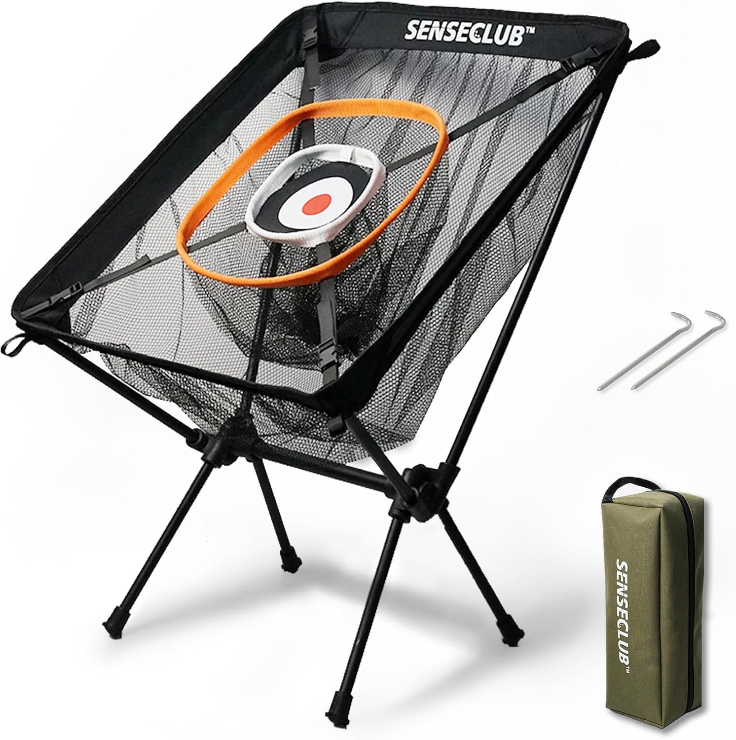 SENSECLUB Foldable Chipping Net with Mat & Balls, Indoor Golf Practice Chipping Target, Backyard Golf Game & Gifts