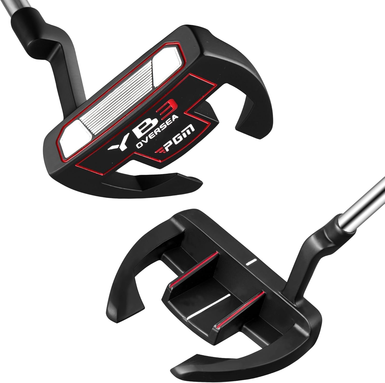 PGM Golf Putter for Men and Women – Anti-Twist Mallet Design with Alignment Guide & Stepped Shaft – Low Center of Gravity for Smooth, Accurate Putts – Right &Left Handed