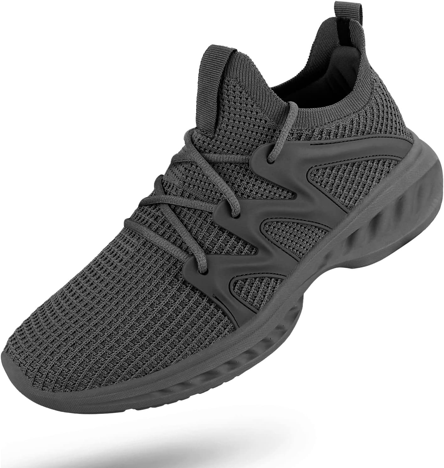 Pujcs Men’s Slip on Walking Shoes Athletic Non Slip Tennis Running Shoes | Lightweight Breathable Sneakers for All Day Standing,Shock Absorbing Man Footwear for Gym,Travel & Work