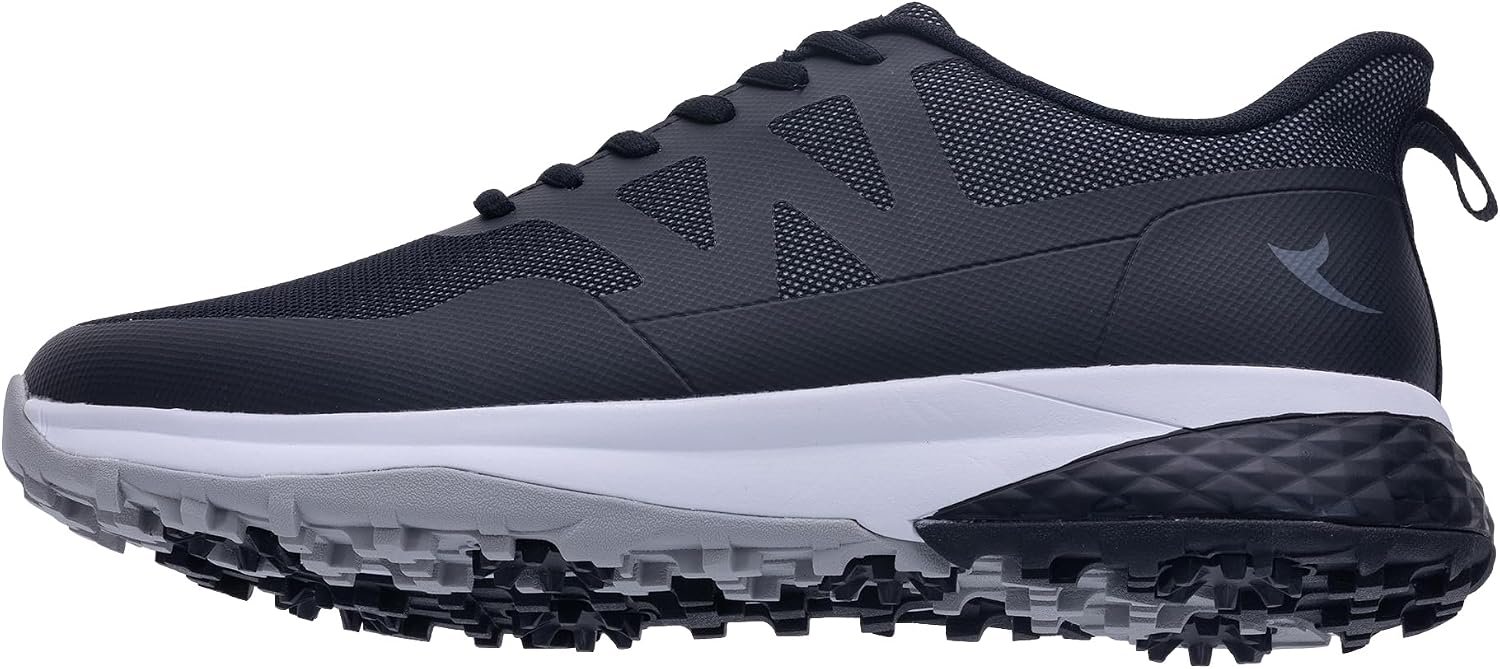 Men’s Golf Shoes Spike Wide Waterproof Lightweight Anti Slip Golf Sneakers Walking Footwears