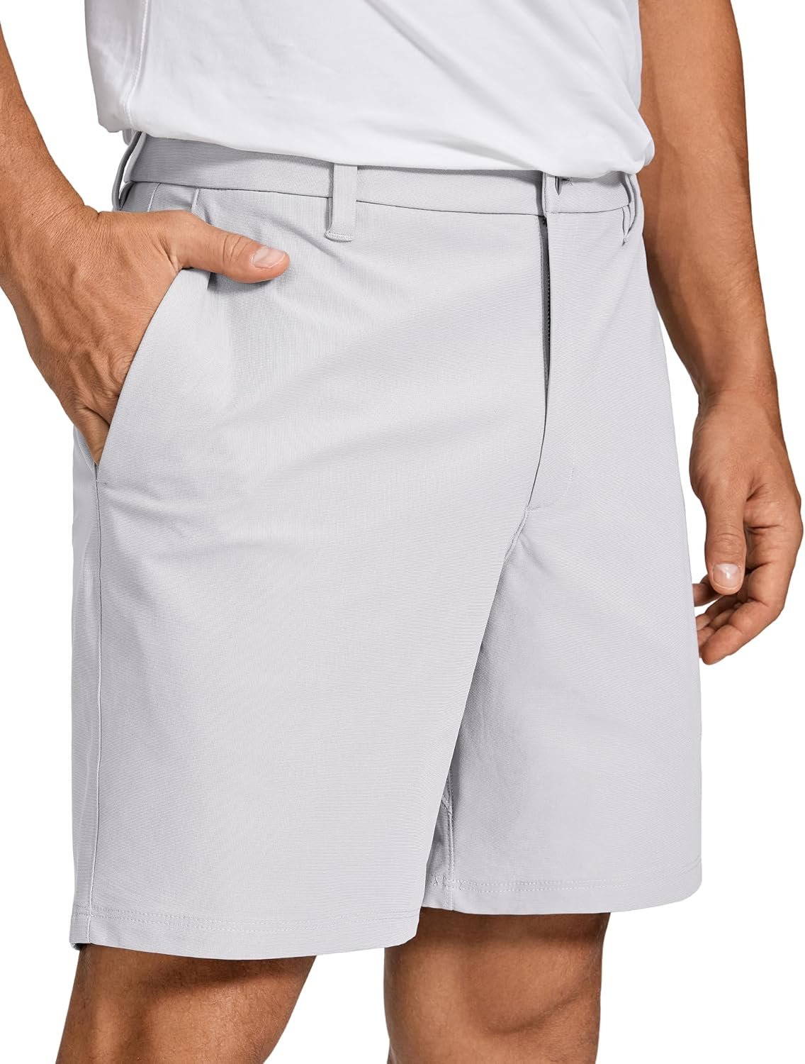 CRZ YOGA All Day Comfy Golf Shorts 7″/9″ | Decent Stretch, Wrinkle-Resistant, Casual, Flat Front, Pockets, for Men