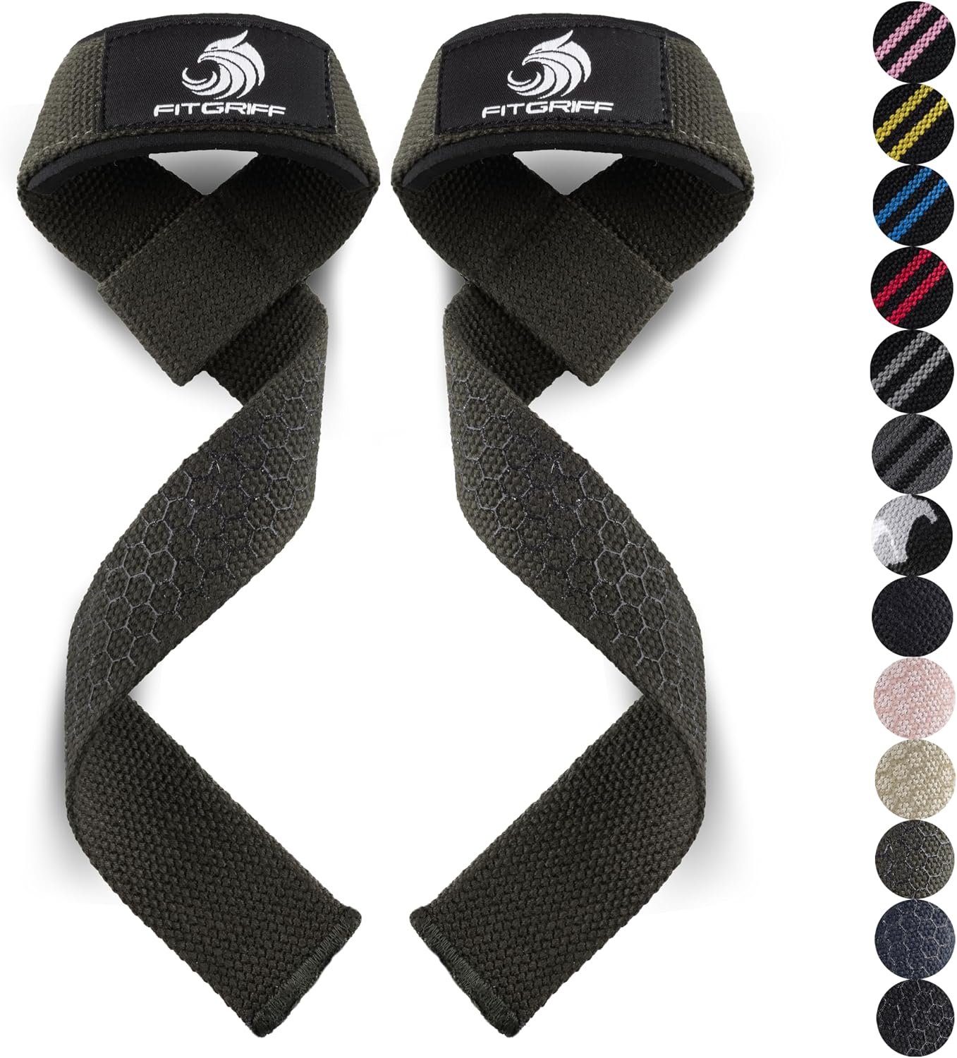 Fitgriff® Lifting Wrist Straps for Weightlifting, Gym, Deadlift, Workout (Made of Premium Cotton & Padded) – Men & Women