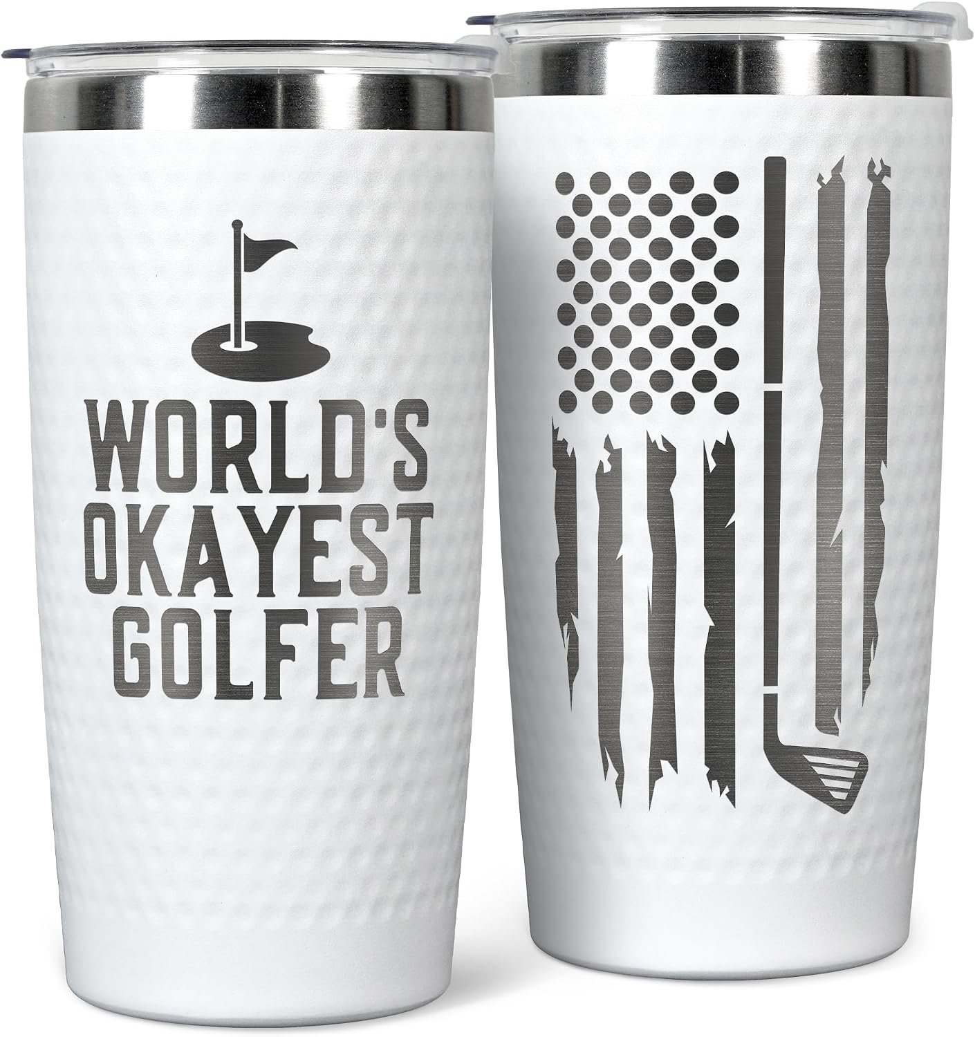HUNIGIFT Golf Gifts for Men, Grandpa, Uncle, Golfer, Boss, Dad, Husband, Him, Boyfriend – Fathers Day Golf Gifts – Birthday, Christmas, Fathers Day Gift for Golfers Men – 20 Oz Worlds Golfer Tumbler