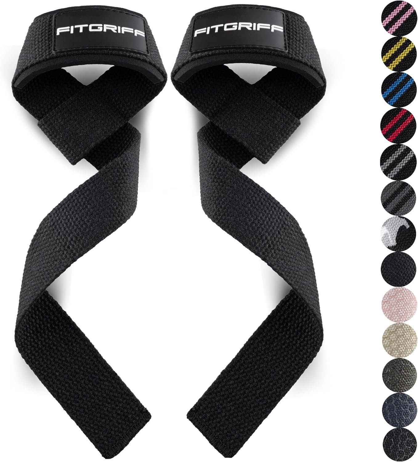 Fitgriff® Lifting Wrist Straps for Weightlifting, Gym, Deadlift, Workout (Made of Premium Cotton & Padded) – Men & Women