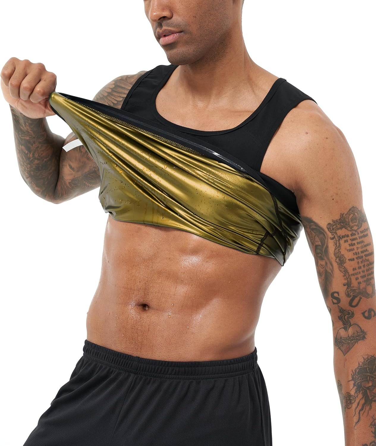 Sauna Sweat Vest Workout Tank Top Waist Trainer for Men Compression Workout Enhancing Vest