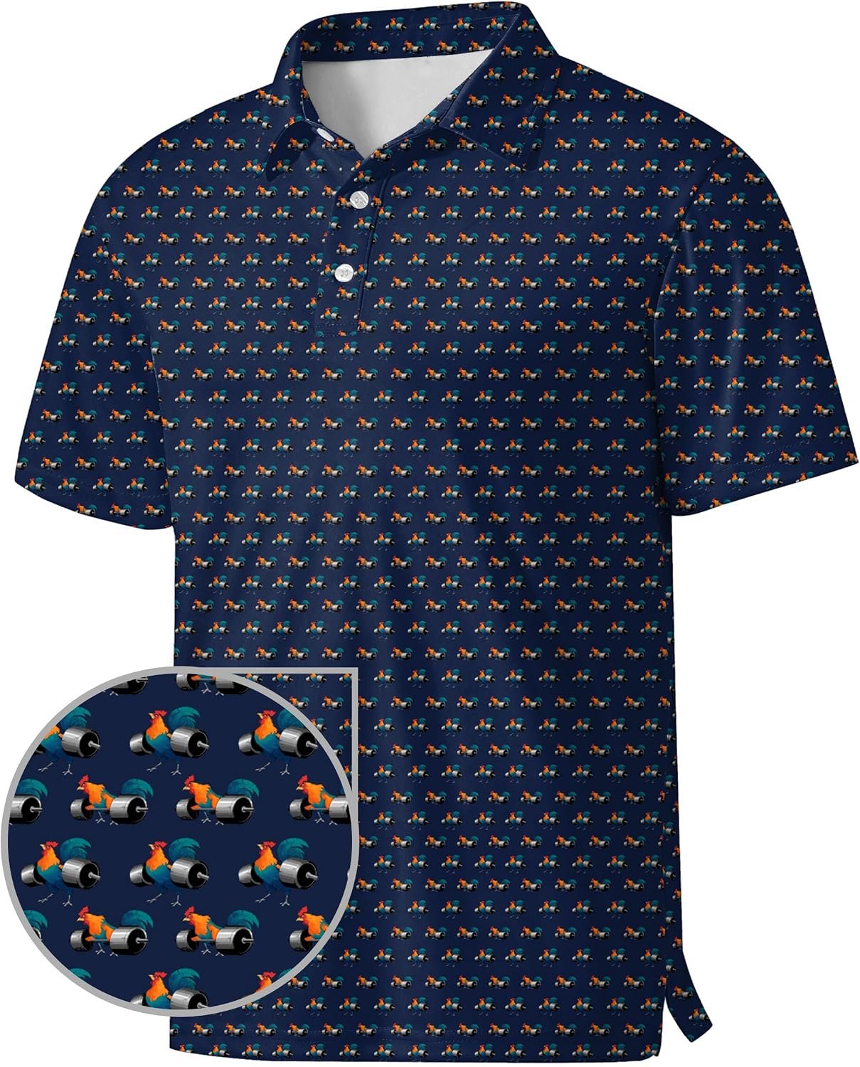 Mens Polo Shirt Funny Golf Shirts for Men Short Sleeve Quick Dry