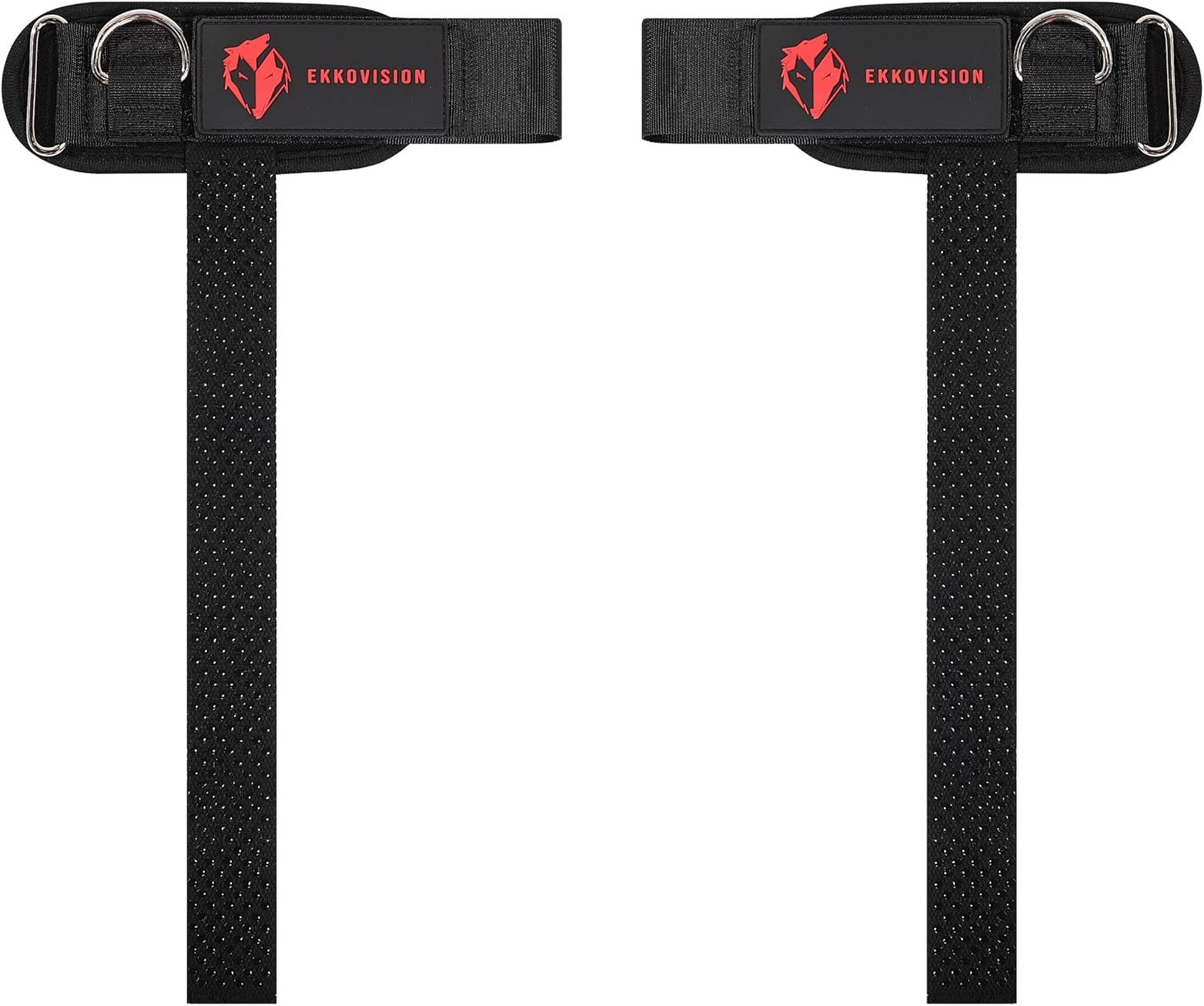Ekkovision EKKO Weight Lifting Straps With Cuffed D Ring, Wrist Support for Men, Heavy Duty Thick Comfortable Lifting Straps, Secure Fit, Enhanced Grip, Straps for Weightlifting & Gym Training