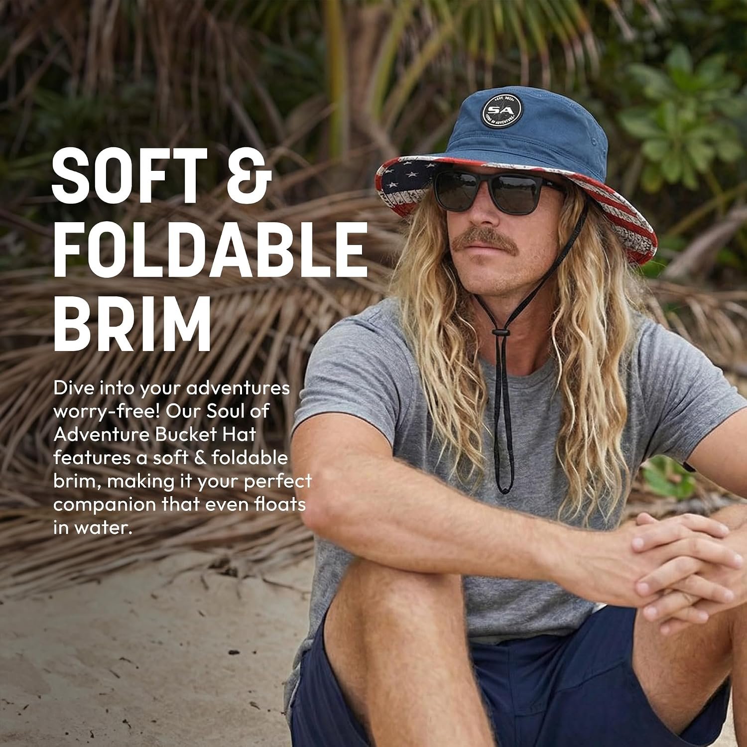 Soul of Adventure Bucket Hat | UV 50+ for Adults | Sun Protection with Adjustable Fit, Moisture-Wicking Fabric