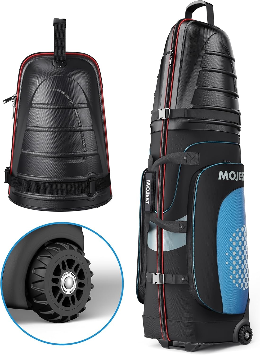 Golf Travel Bags for Airlines with Wheels, Hard Case Top Protect Golf Clubs