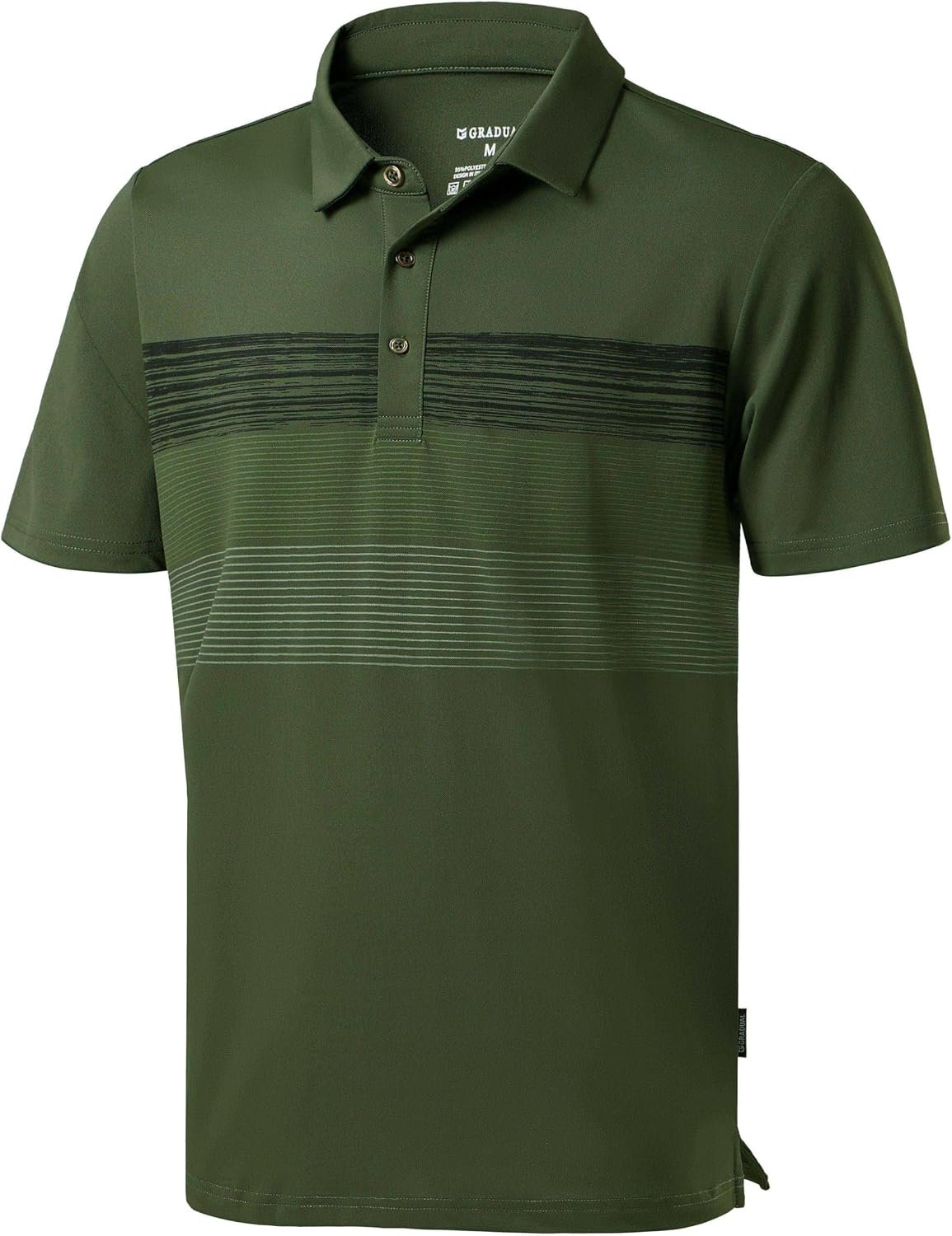 Men’s Golf Polo Shirts Dry Fit Moisture Wicking Performance Short Sleeve | Regular Fit, 3 Button, Collared Shirts, Sun Protection, Lightweight Breathable Pique Fabric, Athletic Work Smart Casual Polo