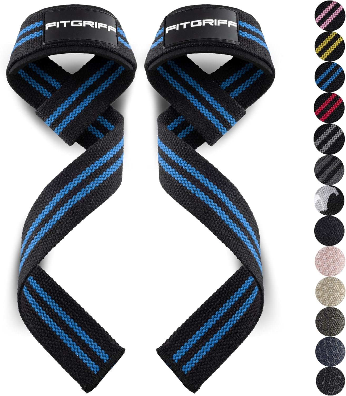 Fitgriff® Lifting Wrist Straps for Weightlifting, Gym, Deadlift, Workout (Made of Premium Cotton & Padded) – Men & Women