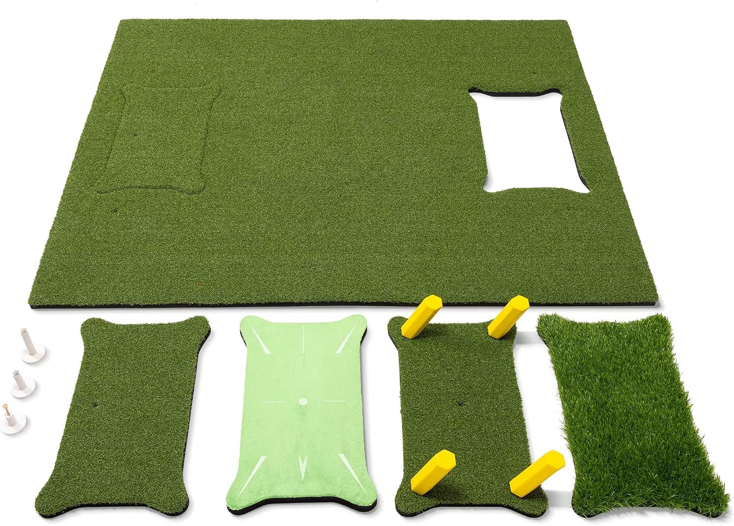 GoSports 5 ftx4 ftPRO Golf Practice Hitting Mat, Includes 5 Interchangeable Inserts for The Ultimate at-Home Instruction