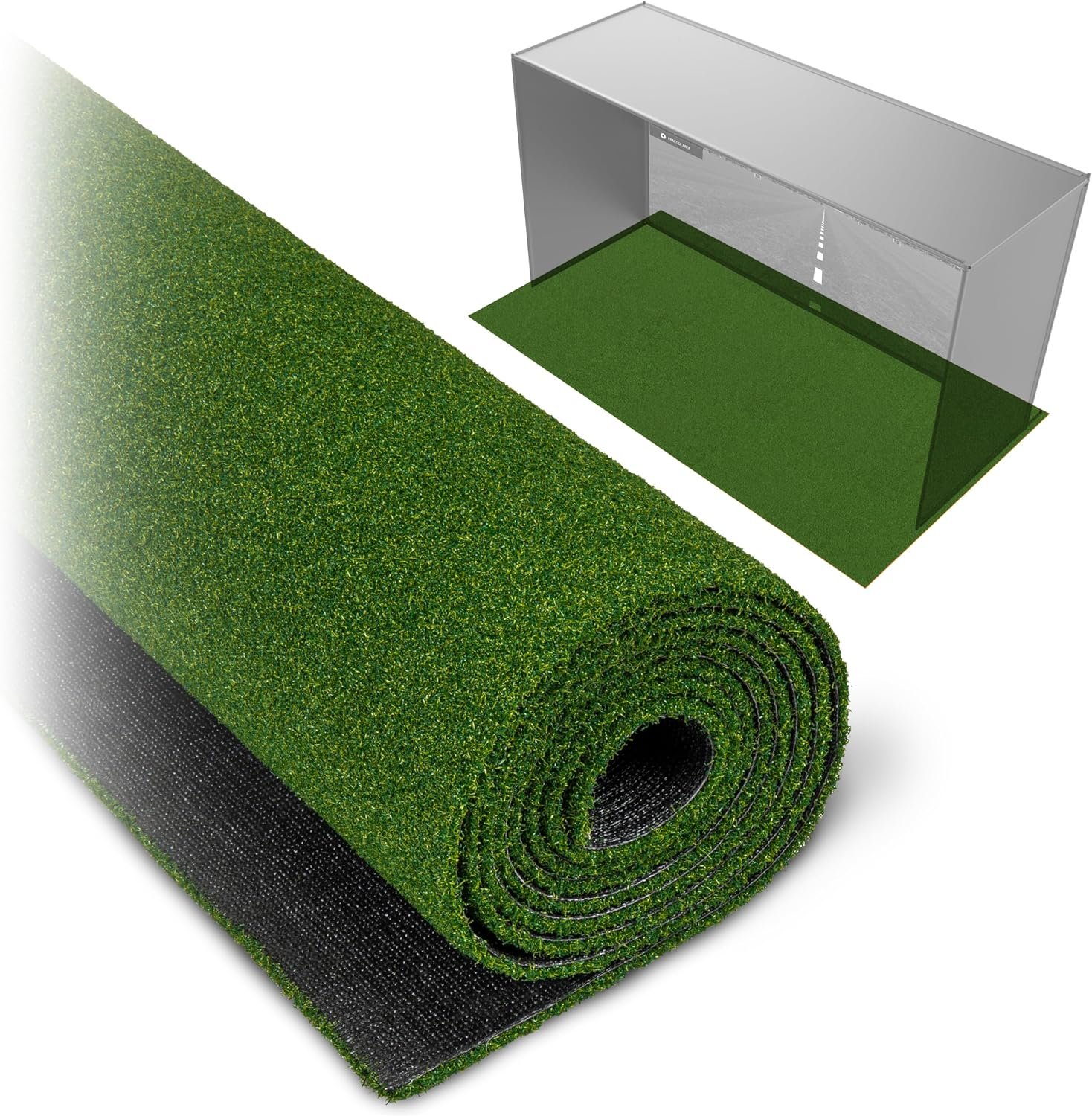 GoSports Golf Simulator Turf – 15 mm Elite Golf Mat for Indoor Home Setups – 10, 12, or 15 ft