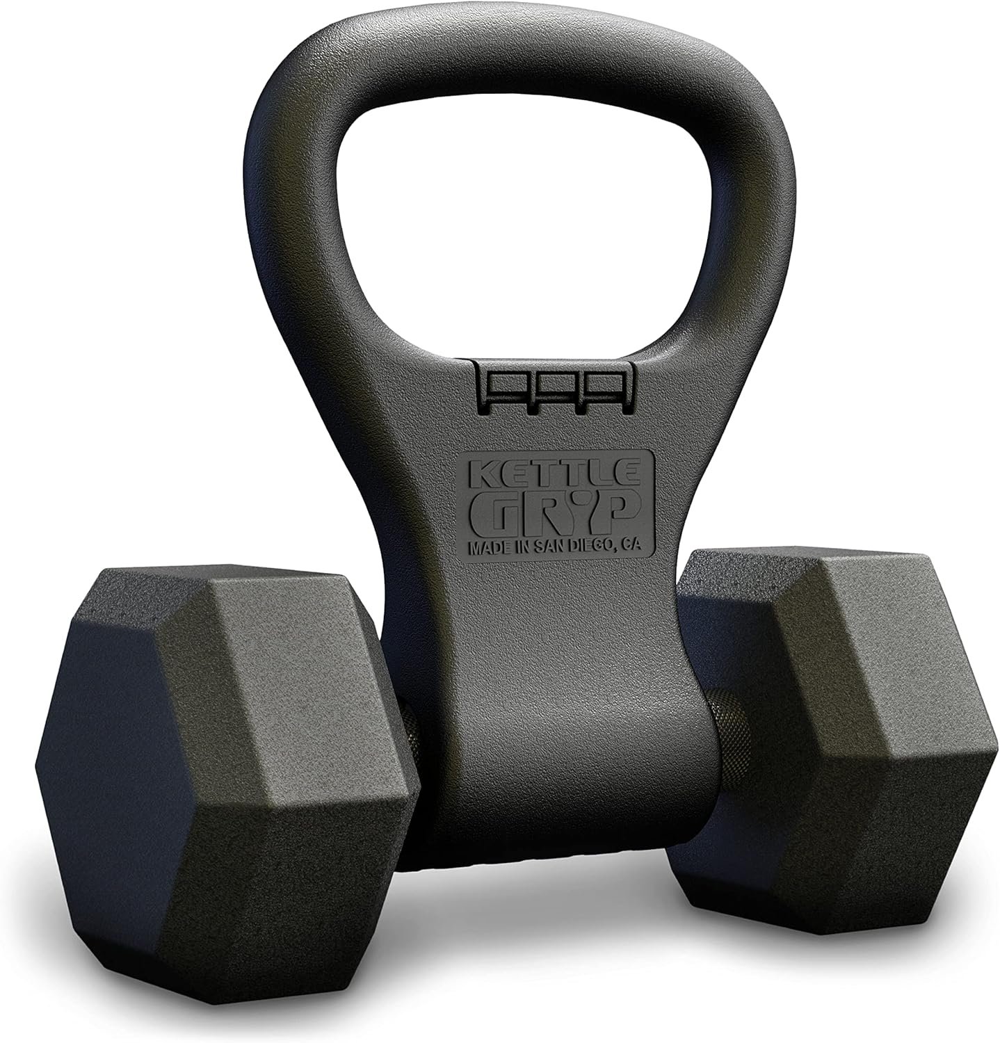 KETTLE GRYP Dumbbell to Kettlebell Grip Converter Handle Made in USA, Black