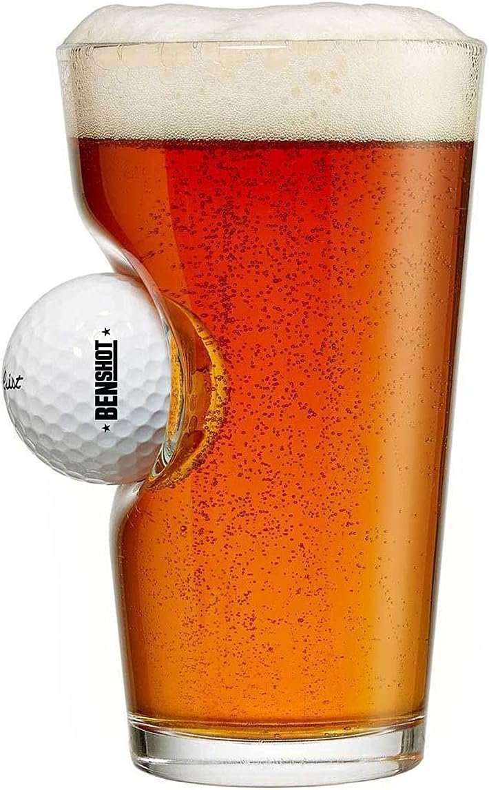 BenShot Golf Ball Pint Glass – 16oz | Made in the USA