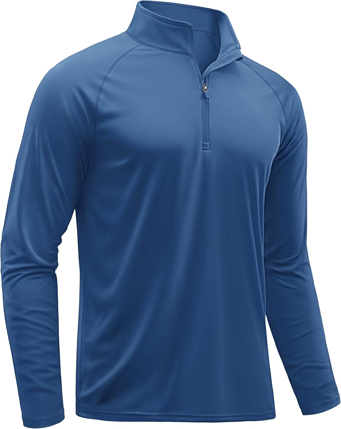 TACVASEN Men’s Long Sleeve Athletic Shirts 1/4 Pullover Zip Sun Protection Rash Guard UPF 50+ Outdoor Running T-Shirts