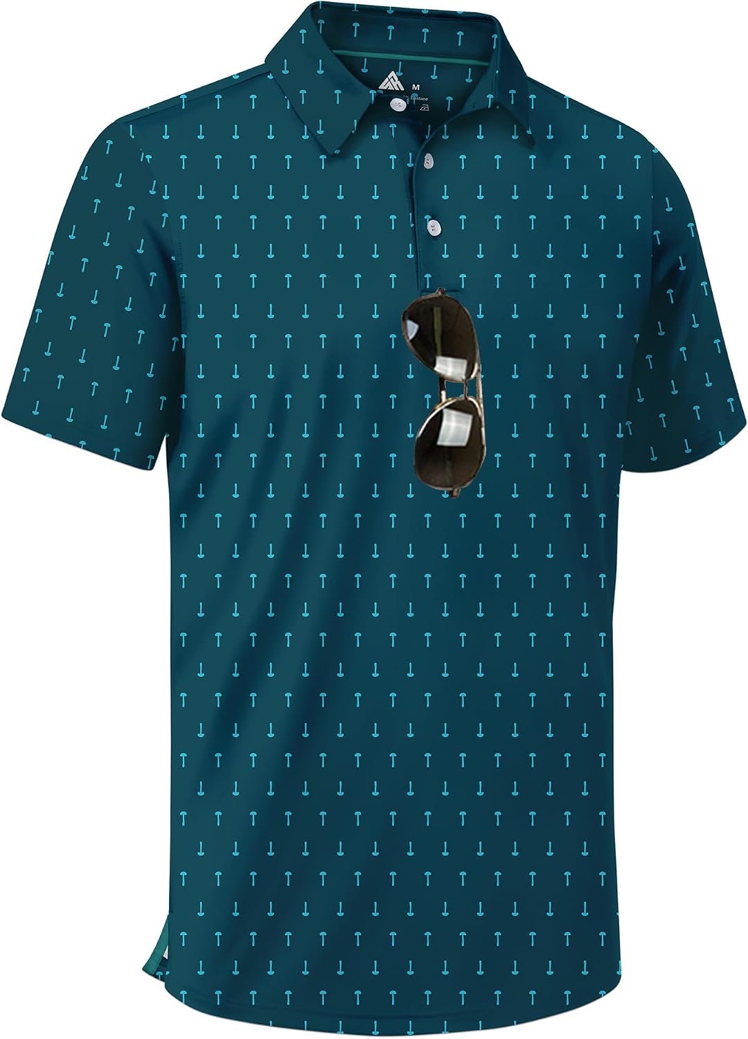 ZITY Men’s Golf Shirts Short Sleeve Print Patterns Casual Collared Polo