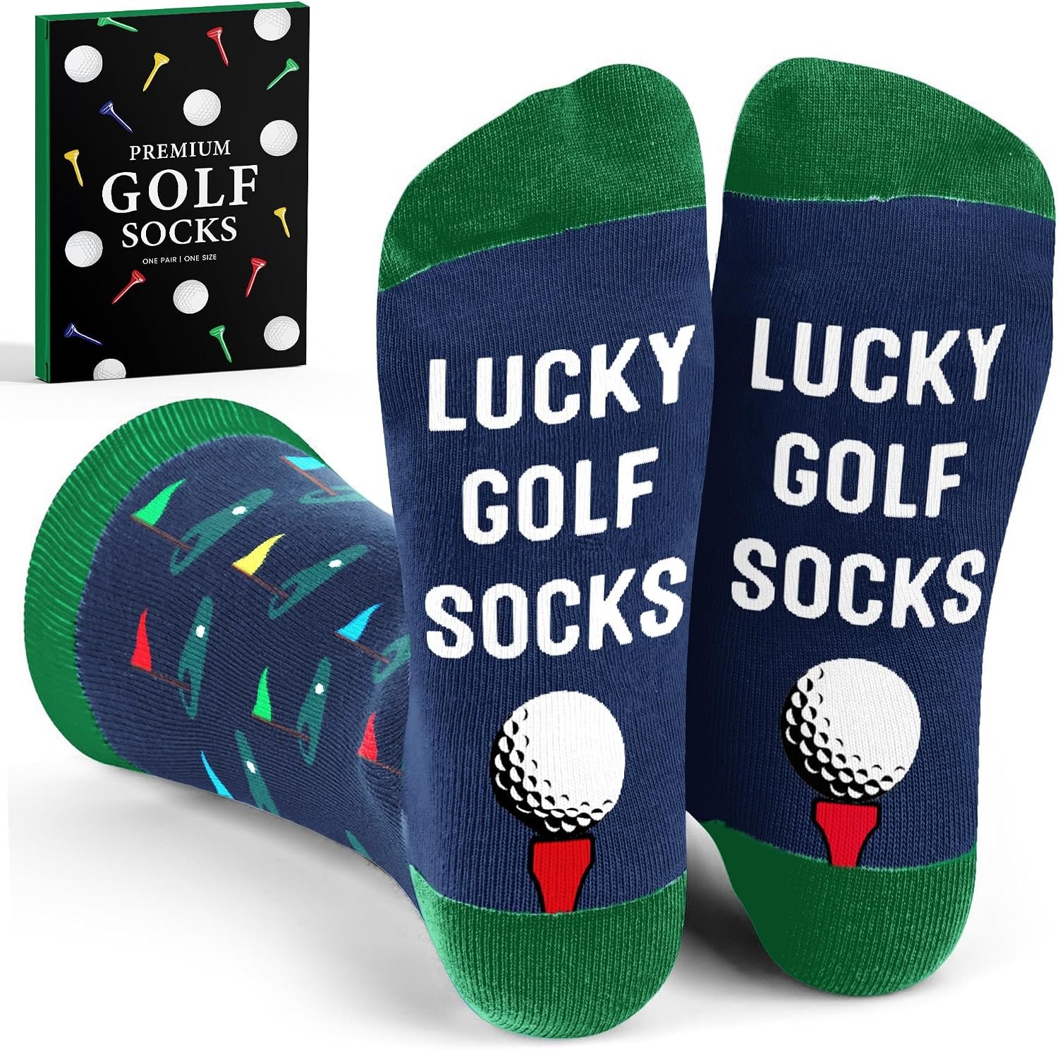 Funny Golf Gifts For Men, Stocking Stuffers for Dad, Grandpa – Golf Socks